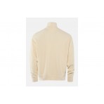 Tommy Jeans Waffle Knit Relaxed Ανδρική Μακρυμάνικη Πλεκτή Μπλούζα με Φερμουάρ Μπεζ
