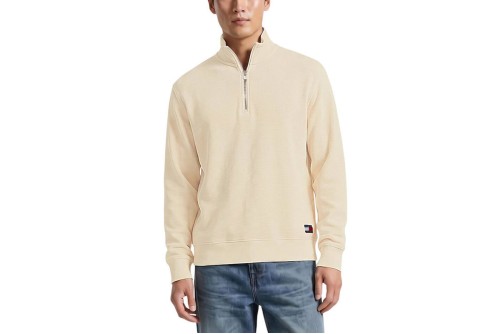 Tommy Jeans Waffle Knit Relaxed Μπλούζα Πλεκτή Με Φερμουάρ Ανδρική (DM0DM23127 AEF)