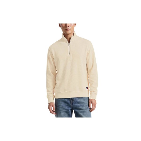 Tommy Jeans Waffle Knit Relaxed Μπλούζα Πλεκτή Με Φερμουάρ Ανδρική (DM0DM23127 AEF)