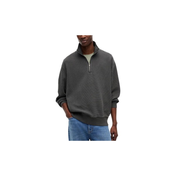 Tommy Jeans Waffle Knit Relaxed Μπλούζα Πλεκτή Με Φερμουάρ Ανδρική (DM0DM23127 BDS)