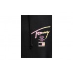 Tommy Jeans Signature Back Logo Relaxed Ανδρικό Φούτερ με Κουκούλα Μαύρο