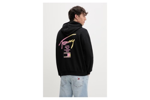 Tommy Jeans Signature Back Logo Relaxed Hoodie Ανδρικό (DM0DM23129 BDS)
