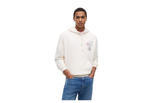 Tommy Jeans Signature Back Logo Relaxed Hoodie Ανδρικό (DM0DM23129 YBH)
