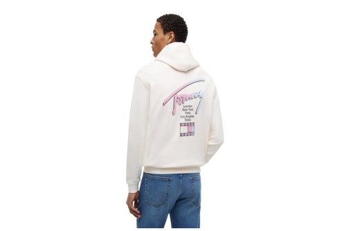 Tommy Jeans Signature Back Logo Relaxed Hoodie Ανδρικό (DM0DM23129 YBH)