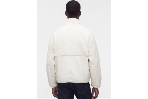 Tommy Jeans Teddy Contrast Texture Relaxed Μπουφάν Sherpa Ανδρικό (DM0DM23227 AEF)