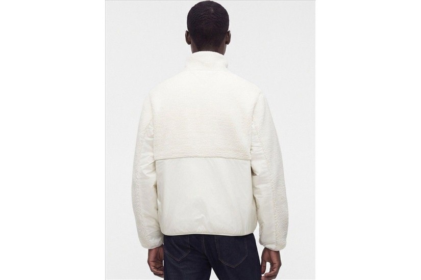 Tommy Jeans Teddy Contrast Texture Relaxed Μπουφάν Sherpa Ανδρικό (DM0DM23227 AEF)