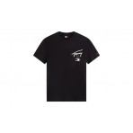 Tommy Jeans Ανδρικό Κοντομάνικο T-Shirt Μαύρο