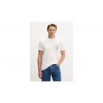 Tommy Jeans Signature Logo Ανδρικό Κοντομάνικο T-Shirt Εκρού
