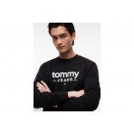 Tommy Jeans Ανδρικό Μακρυμάνικο Φούτερ Μαύρο
