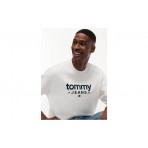 Tommy Jeans Ανδρικό Μακρυμάνικο Φούτερ Εκρού