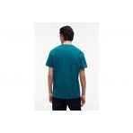 Tommy Jeans Ανδρικό Κοντομάνικο T-Shirt Πετρόλ 