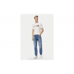 Tommy Jeans Ανδρικό Κοντομάνικο T-Shirt Εκρού