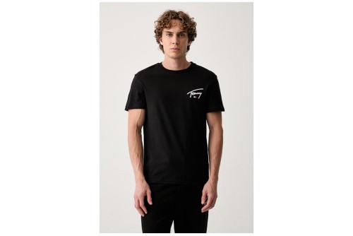 Tommy Jeans Signature Chest Slim Fit T-Shirt Ανδρικό (DM0DM23550 BDS)