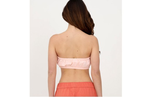 Nike Air Pique Bandeau Crop Top Αμάνικο Γυναικείο (DM6460 610)