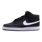 Nike Court Vision Mid Ανδρικά Sneakers Μαύρα, Λευκά