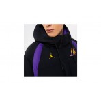 Jordan NBA Los Angeles Lakers Ανδρικό Puffer Μπουφάν Μαύρο, Μωβ