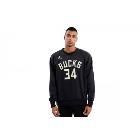 Jordan NBA Milwaukee Bucks Ανδρικό Φούτερ με Λαιμόκοψη