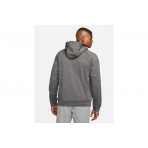 Nike Therma-Fit Fitness Ανδρική Ζακέτα με Κουκούλα Γκρι Σκούρο