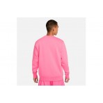 Nike Club Fleece Ανδρική Μακρυμάνικη Μπλούζα Ροζ