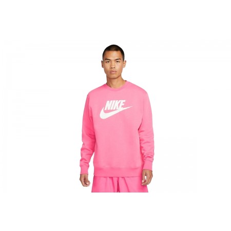 Nike Club Fleece Ανδρική Μακρυμάνικη Μπλούζα Ροζ