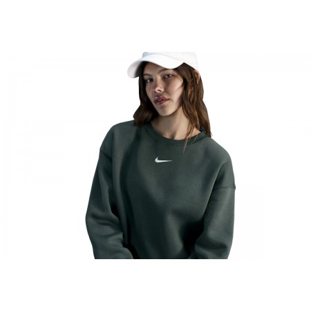 Nike Sportswear Phoenix Fleece Γυναικεία Μακρυμάνικη Μπλούζα Χακί