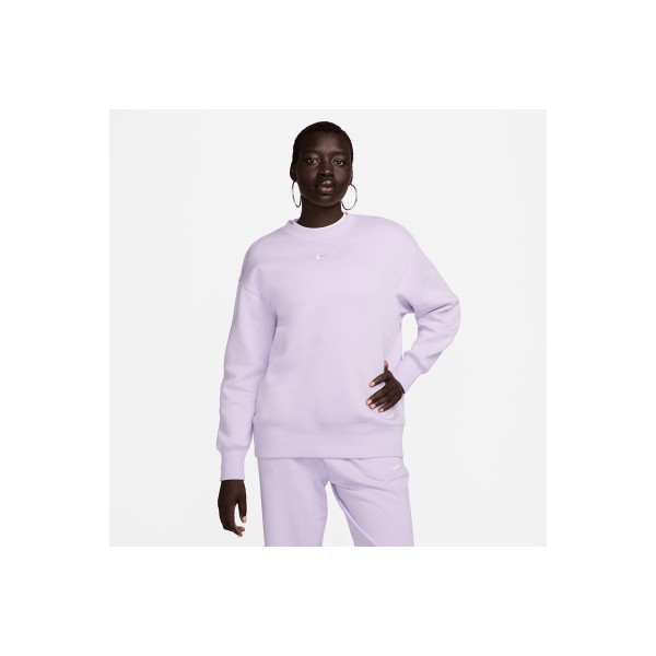 Nike Sportswear Phoenix Fleece Μπλούζα Με Λαιμόκοψη Γυναικεία (DQ5733 511)