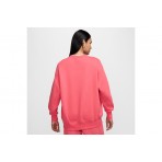 Nike Sportswear Phoenix Fleece Γυναικεία Μακρυμάνικη Μπλούζα Φούξια