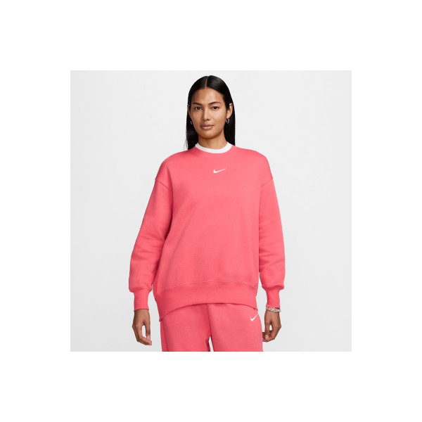 Nike Sportswear Phoenix Fleece Μπλούζα Με Λαιμόκοψη Γυναικεία (DQ5733 629)