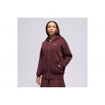 Nike Sportswear Phoenix Fleece Γυναικεία Ζακέτα με Κουκούλα Μπορντό