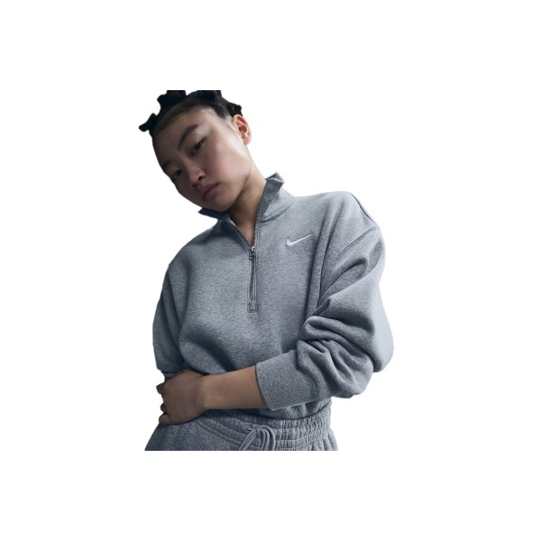 Nike Sportswear Phoenix Fleece Μπλούζα Με Φερμουάρ Γυναικεία (DQ5767 063)
