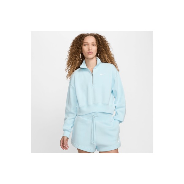 Nike Sportswear Phoenix Fleece Μπλούζα Με Φερμουάρ Γυναικεία (DQ5767 474)
