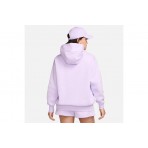 Nike Sportswear Phoenix Fleece Γυναικείο Φούτερ με Κουκούλα Λιλά