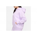 Nike Sportswear Phoenix Fleece Γυναικείο Φούτερ με Κουκούλα Λιλά