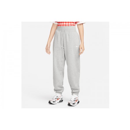 Nike Phoenix Fleece Γυναικείο Παντελόνι Φόρμας Γκρι