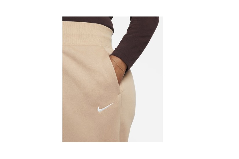 Nike Phoenix Fleece Γυναικείο Παντελόνι Φόρμας Μπεζ