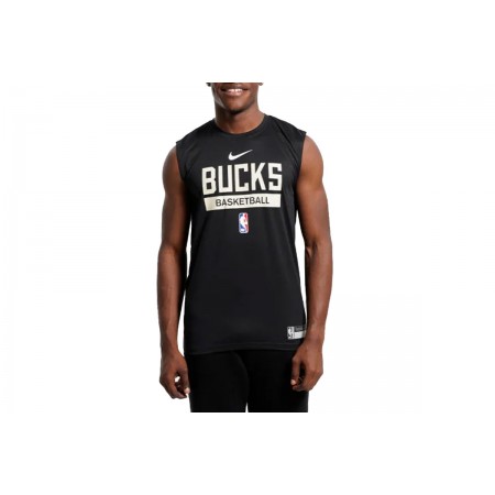 Nike Nba Milwaukee Bucks Μπλούζα Αμάνικη Ανδρική 