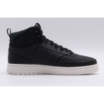 Nike Court Vision Mid Ανδρικά Χειμερινά Sneakers Μαύρα, Λευκά