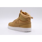 Nike Court Vision Mid Ανδρικά Χειμερινά Sneakers Καφέ, Λευκά