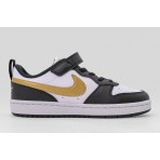 Nike Court Borough Low Recraft Παιδικά Sneakers Λευκά, Μαύρα, Χρυσά