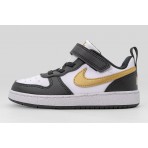 Nike Court Borough Low Recraft Βρεφικά Sneakers Μαύρα, Χρυσά, Λευκά