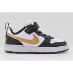 Nike Court Borough Low Recraft Βρεφικά Sneakers Μαύρα, Χρυσά, Λευκά