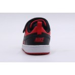 Nike Court Borough Low Recraft Βρεφικά Sneakers Κόκκινα, Μαύρα