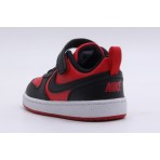 Nike Court Borough Low Recraft Βρεφικά Sneakers Κόκκινα, Μαύρα