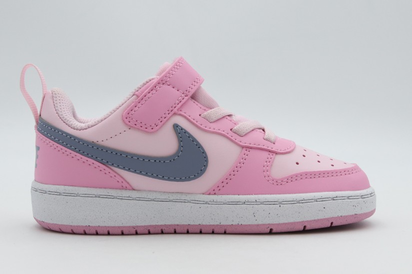 Nike Court Borough Low Recraft Βρεφικά Sneakers Ροζ, Γκρι Σκούρο, Λευκά