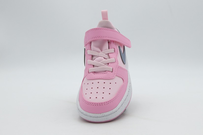 Nike Court Borough Low Recraft Βρεφικά Sneakers Ροζ, Γκρι Σκούρο, Λευκά