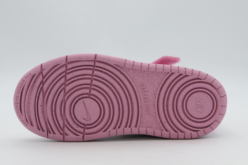 Nike Court Borough Low Recraft Βρεφικά Sneakers Ροζ, Γκρι Σκούρο, Λευκά