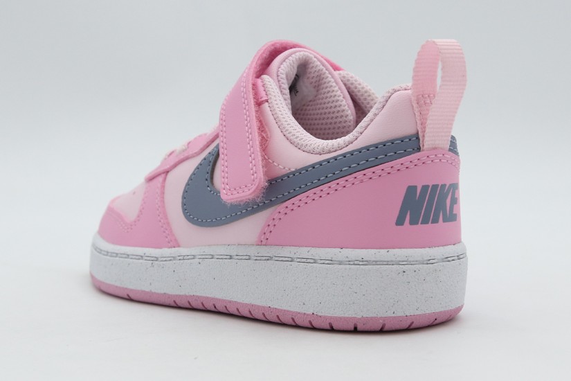 Nike Court Borough Low Recraft Βρεφικά Sneakers Ροζ, Γκρι Σκούρο, Λευκά
