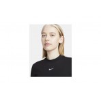 Nike Sportswear Essential Γυναικείο Κοντομάνικο Φόρεμα Midi Μαύρο