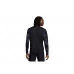 Nike Dri-FIT Ανδρική Μακρυμάνικη Μπλούζα Μαύρη & Γκρι