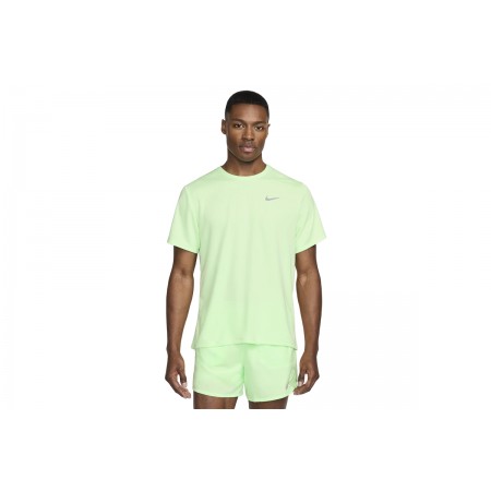 Nike Dri-FIT UV Miler Κοντομάνικο Αθλητικό T-Shirt Βεραμάν